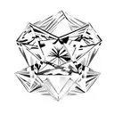 Diamond tattoo design idea