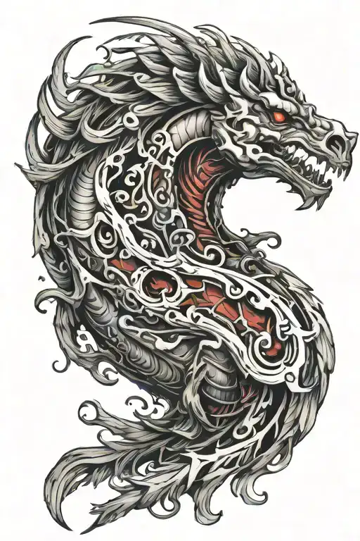 mustang demon hawk tattoo design idea