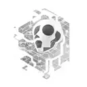 Ghost in the Shell-inspired cybernetic laptop tattoo design idea