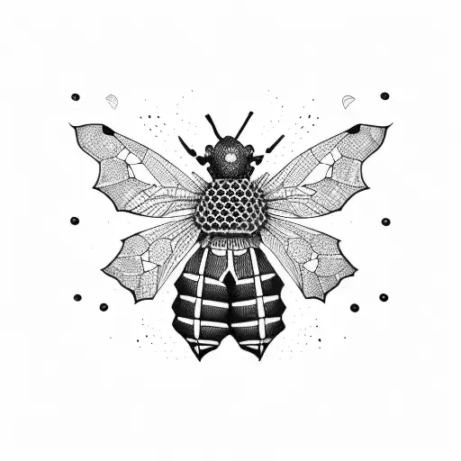 honeycomb tattoo design idea