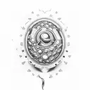 GPU inside avocado tattoo design idea