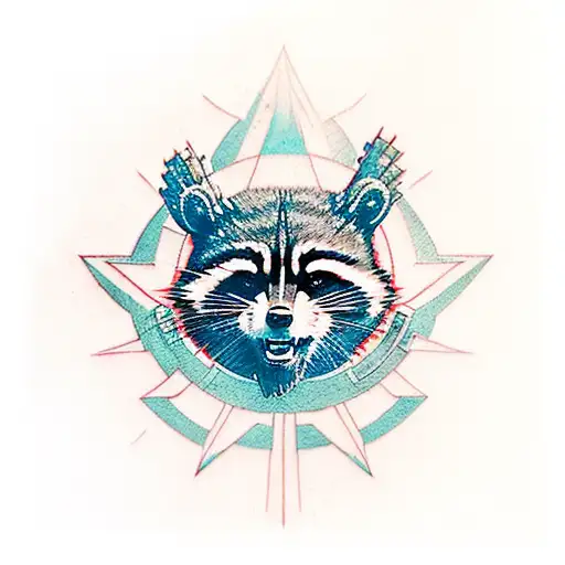 rocket raccon guardians of the galaxy tattoo design idea