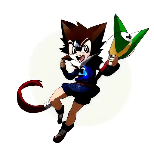 rocket raccon tattoo design idea