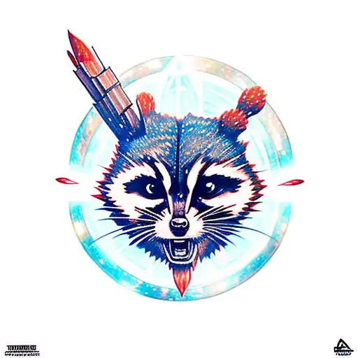 rocket raccon guardians of the galaxy tattoo design idea