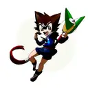 rocket raccon tattoo design idea