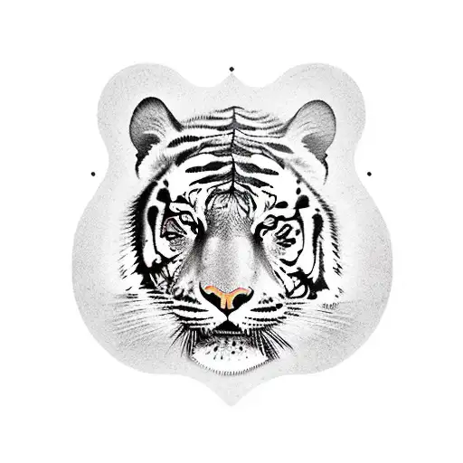 A samurai warrior with a tiger as his loyal companion tattoo design idea