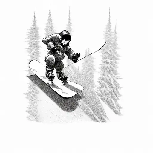 snowboard tattoo design idea