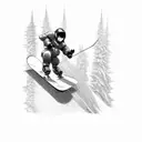 snowboard tattoo design idea