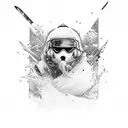 snowboard tattoo design idea