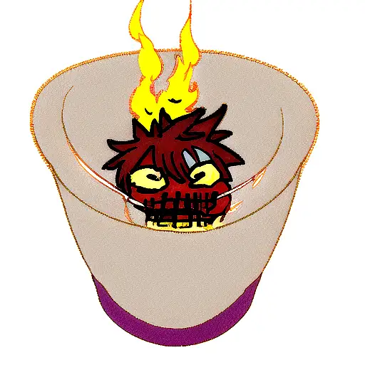 juice wrld flaming skull smoke tattoo design idea