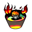 juice wrld flaming skull smoke tattoo design idea
