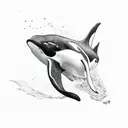 killer whale  tattoo design idea
