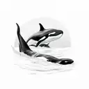 killer whale  tattoo design idea