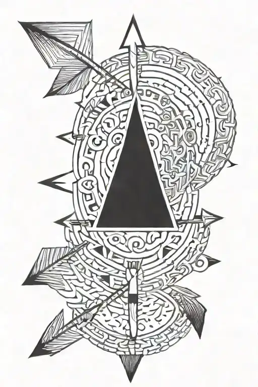 down syndrome arrows tattoo design idea