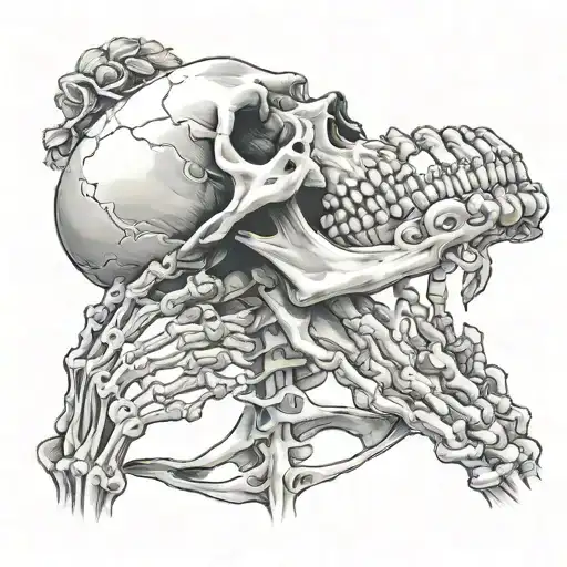 skeleton hand on throat tattoo tattoo design idea