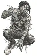 Travis Scott performing tattoo design idea