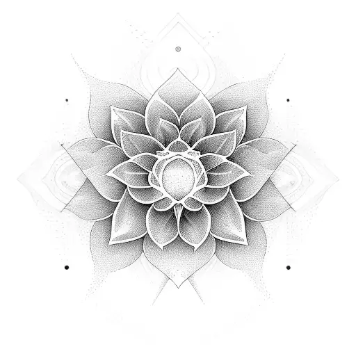 sound wave with dahlia flowers tattoo design idea