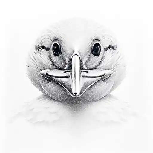 pato donal con pistolas tattoo design idea