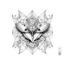 borboleta com o numero 2000 tattoo design idea