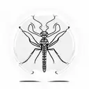 small, cute, chubby praying mantis, a bowl of rice, happy, alone tattoo design idea