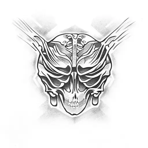 skeleton body tattoo design idea