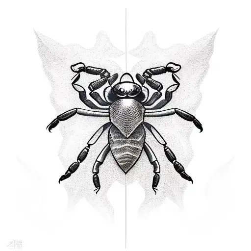 scorpion pigeon tattoo design idea