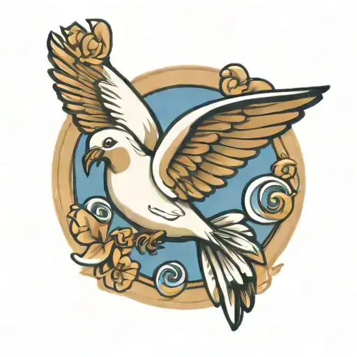 dove flyer w almond joy candy  tattoo design idea