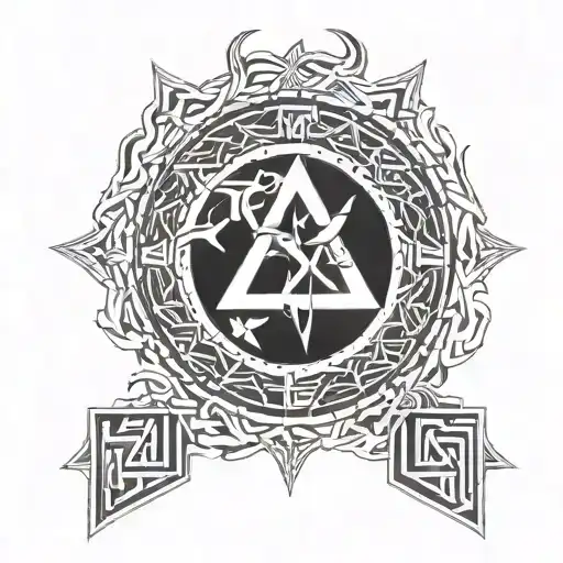 slavic runes tattoo design idea