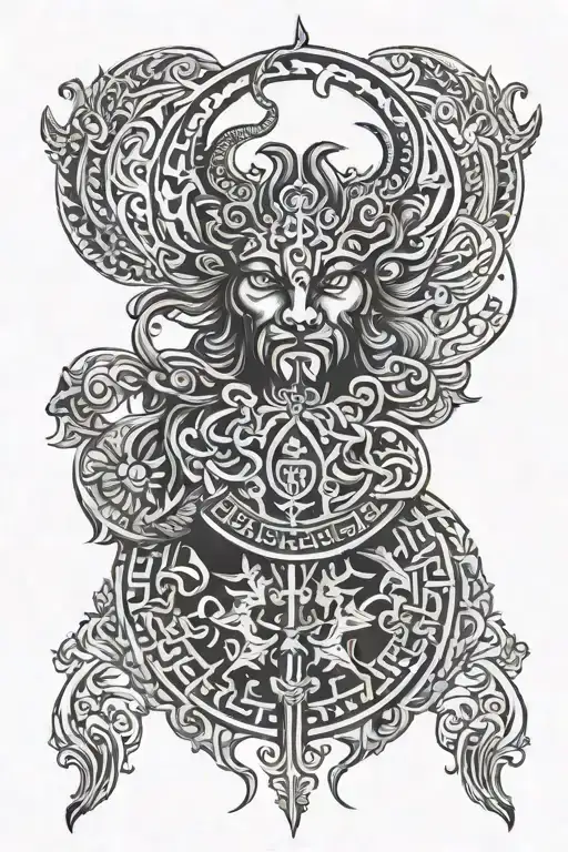 slavic mythology tattoo design idea