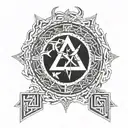 slavic runes tattoo design idea