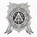 slavic runes tattoo design idea