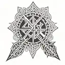 slavic runes tattoo design idea