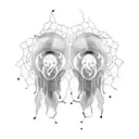 moon jellyfish tattoo design idea