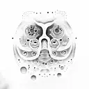 moon jellyfish tattoo design idea