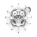 moon jellyfish tattoo design idea