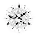 Clock tattoo design idea