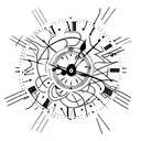 Clock tattoo design idea