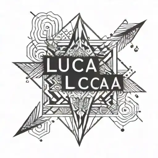 Luca name tattoo design idea