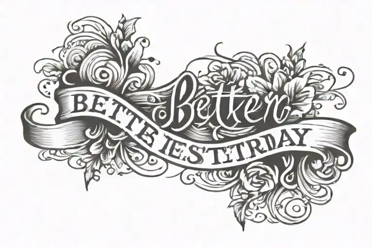 handwritten wrist tattoo that says be better than yesterday  tattoo design idea