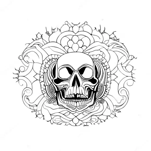memento mori tattoo design idea