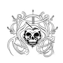 memento mori tattoo design idea