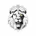 recovering addict with lion and a broken pocket watch tattoo design idea