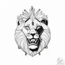 recovering addict with lion and a broken pocket watch tattoo design idea