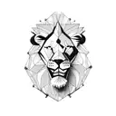 recovering addict with lion and a broken pocket watch tattoo design idea