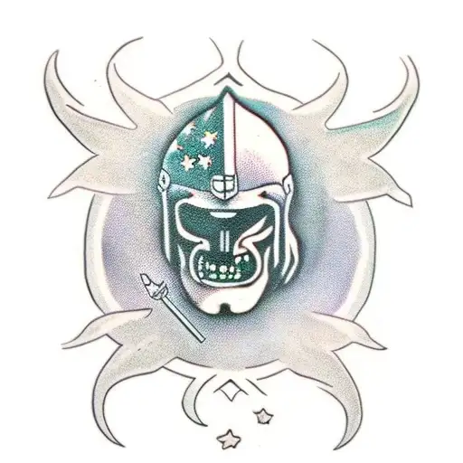 spartan, cannabis leaf, magic mushrooms, hip hop tattoo design idea