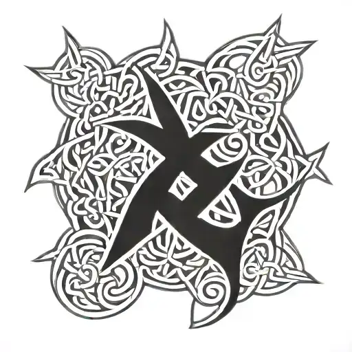 celtic warrior knots tattoo design idea