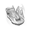 Bigfoot on ankle tattoo design idea