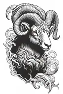 Enraged Aries ram tattoo design idea