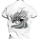 dragon wolf tattoo design idea