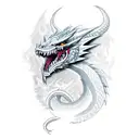 dragon wolf tattoo design idea